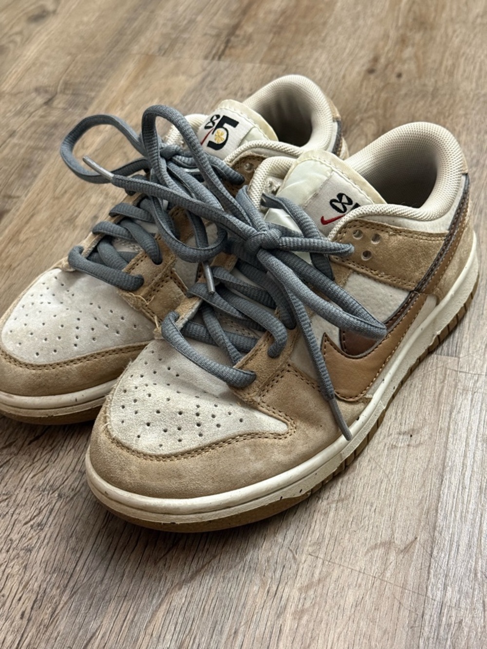 Nike Dunk Low SE 85 Double Swoosh Sail Brown DO9457-115 Women’s Size 6.5 - Picture 11 of 13
